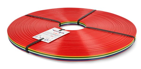 Flachbandkabel TLWY - 8x0,50mm² / AWG 20 - mehrfarbig - 50m