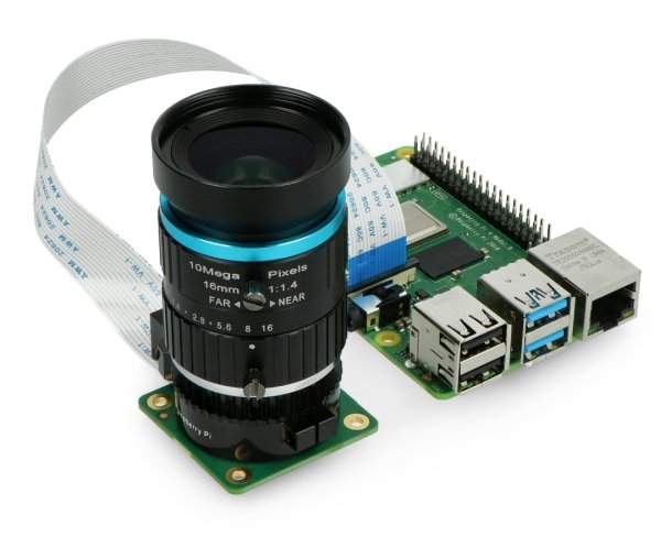 Das Objektiv ist auf der Raspberry Pi HQ-Kamera montiert
