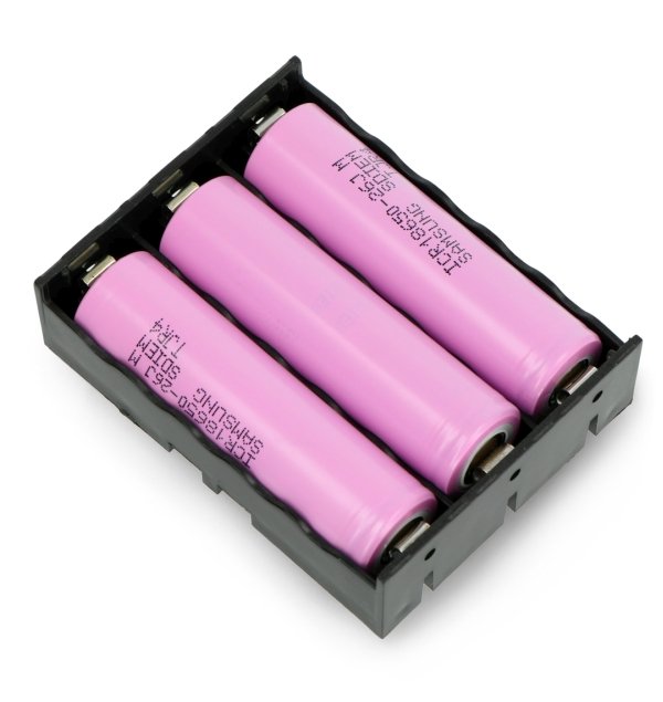 Korb für 3 Batterien Typ 18650 ohne Kabel