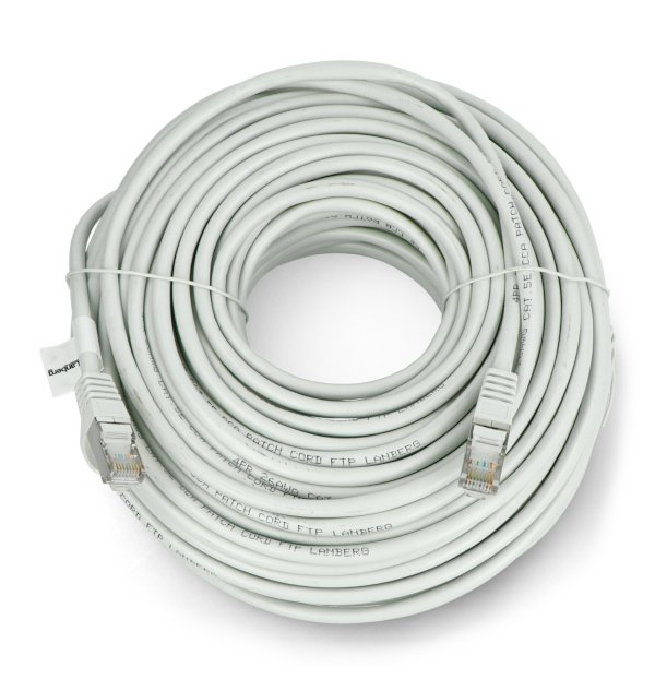 Lanberg Ethernet-Patchkabel FTP 5e 30 m Fluke bestanden – grau