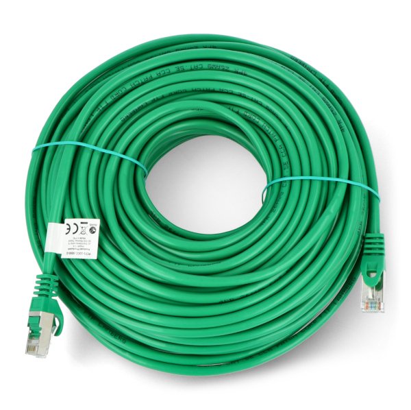 Lanberg Ethernet-Patchkabel FTP 5e 30 m Fluke bestanden – grün