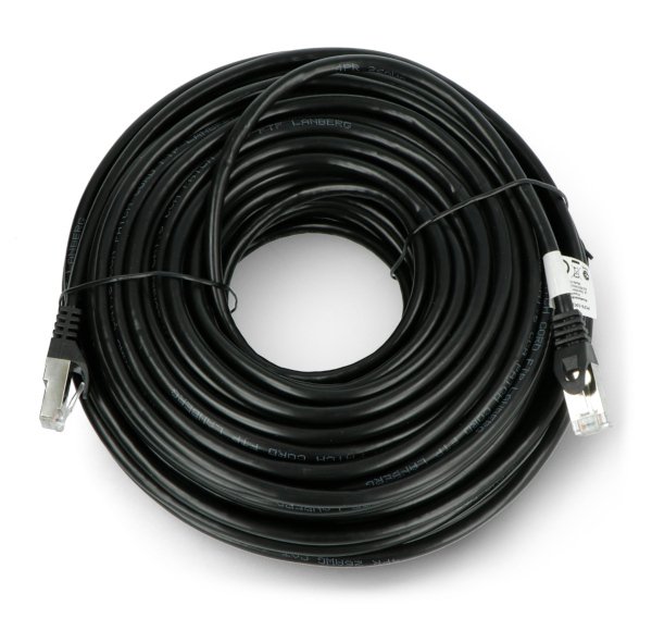 Lanberg Ethernet-Patchkabel FTP Cat.6 30 m Fluke bestanden – Schwarz