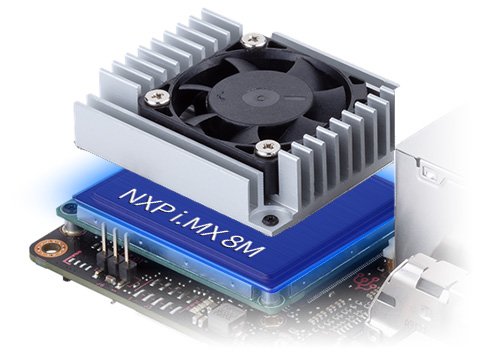 NXP-Prozessor gekühlt mit einem Kühlkörper mit Lüfter
