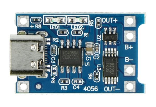 Ladegerät Li-Pol TP4056 Einzelzelle 1S 3,7V USB Typ C mit Sicherung