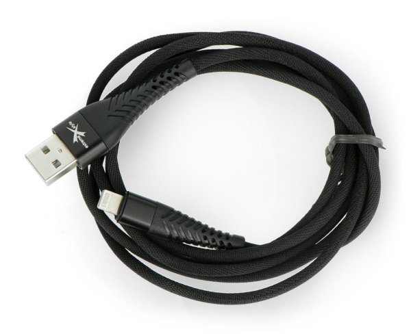 Kabel eXtreme Spider USB A - Lightning für iPhone / iPad / iPod 1,5 m - schwarz