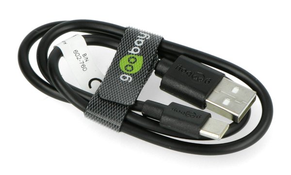 Goobay USB A 2.0 - USB C schwarzes Kabel - 0,5 m