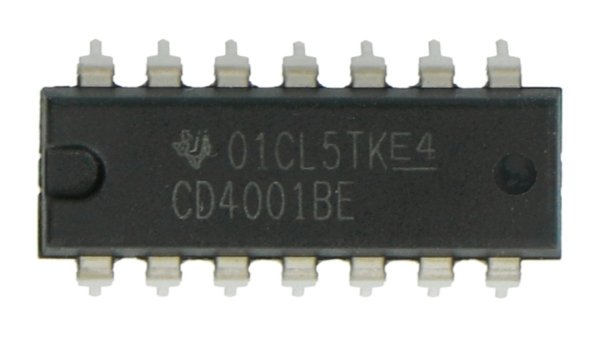 CD4001BE-Chip im DIP14-Gehäuse