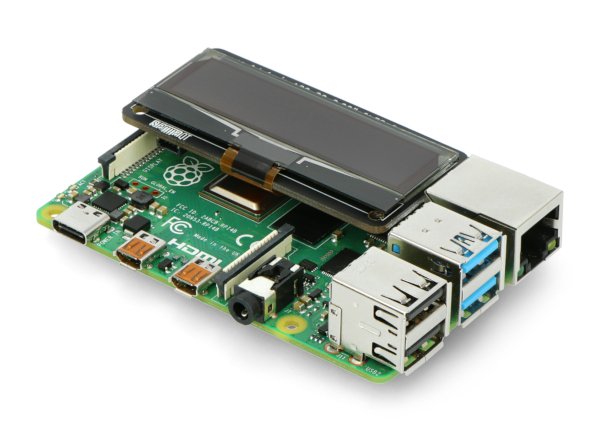An Raspberry Pi 4B angeschlossenes Display