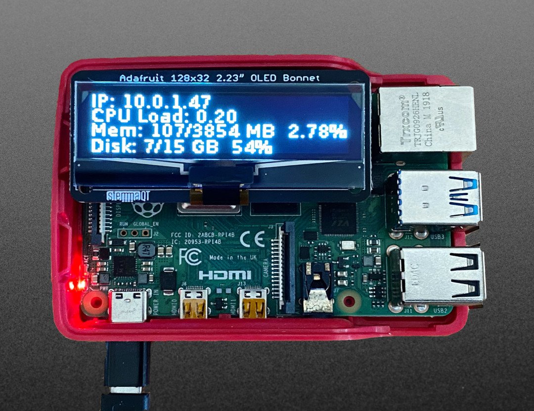 Bildschirm mit dem Raspberry Pi verbunden