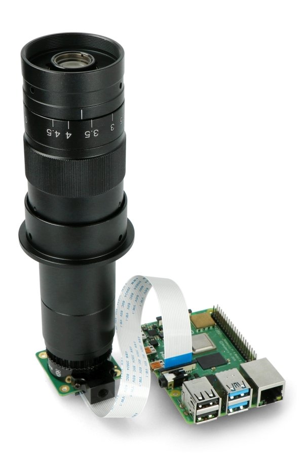 Mikroskopobjektiv mit Raspberry Pi