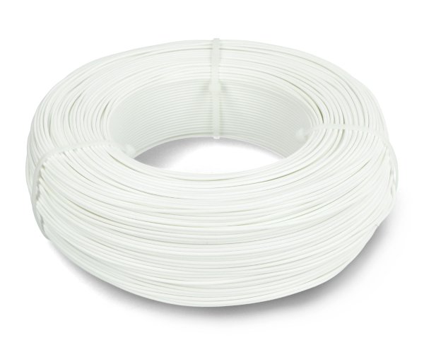 Filament Refil Easy PLA in weiß. Ein einzelner Faden des Filaments hat einen Durchmesser von 1,75 mm.