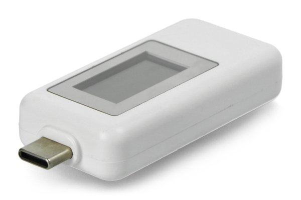 USB-Tester Keweisi KWS-1802C Strom- und Spannungsmesser vom USB-C-Anschluss - weiß