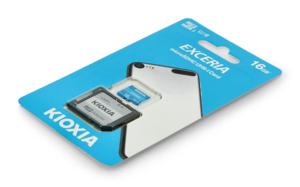 Kioxia Exceria microSD 16GB 100MB/s M203 UHS-I U1 Class 10 Speicherkarte mit Adapter
