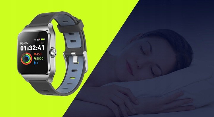 Smartwatch mit aktivem Schlafmonitor.