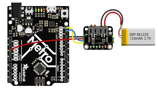 Verbindung des Indikators mit dem Arduino Metro Board.