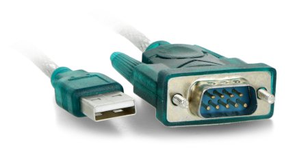 Kabel mit USB A - RS-232-Anschluss.
