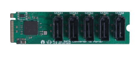 Ein Konverter, mit dem Sie die Anzahl der SATA-Anschlüsse des Minicomputers Odyssey-X86J4105 erweitern können.
