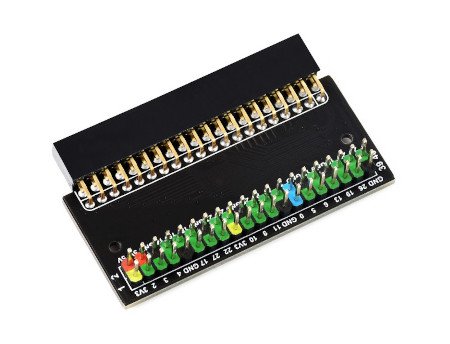 Erweiterung in Form eines GPIO-Adapters, der dem Anwender weitere 40 Pins zur Verfügung stellt.