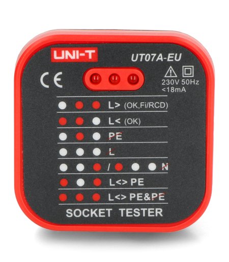 230V Uni-T UT07A-EU Steckdosentester