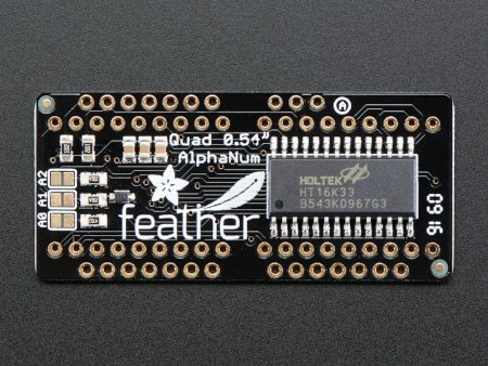 Die Feather-Matrix wurde mit einem Controller auf Basis des HT16K33-Systems ausgestattet.