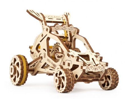 Das Design des Mini-Buggys wurde so entwickelt, dass der Benutzer die Bewegung der Motorzahnräder sehen kann.