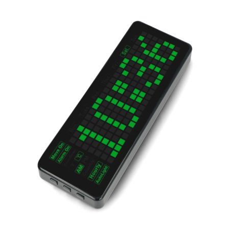 Pico-Clock-Green - Modul mit digitaler elektronischer LED-Uhr.