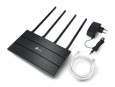 Das Kit enthält ein Netzteil und ein Ethernet-Kabel.