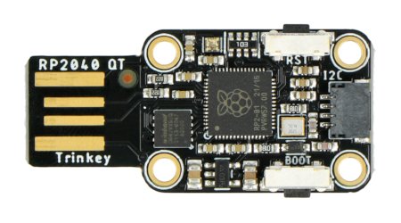 Trinkey QT2040 - Platine mit RP2040 Mikrocontroller.