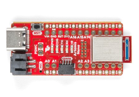 Artemis Redboard Nano ist mit einem modernen USB-C-Anschluss ausgestattet.