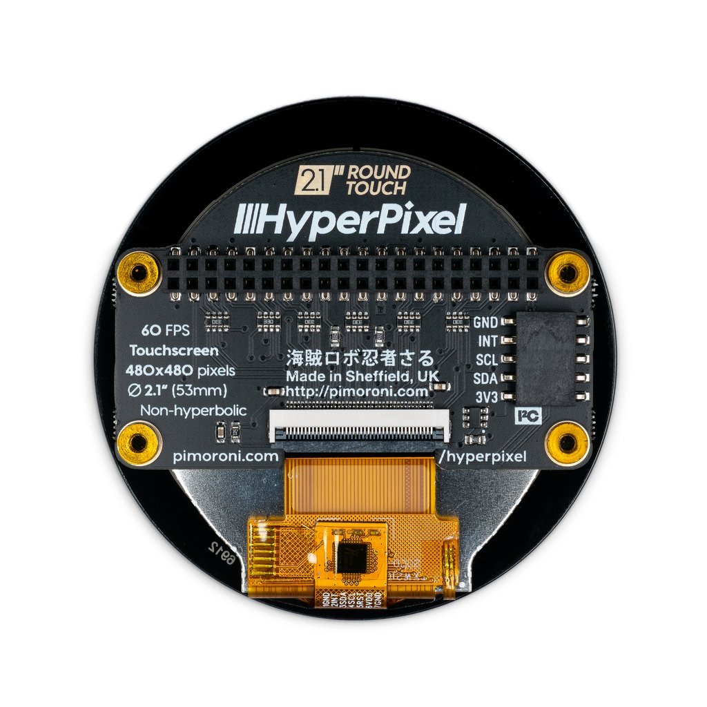 Kapazitiver IPS-LCD-Touchscreen 2,1 '' 480x480px DPI GPIO - HyperPixel Round für Raspberry Pi