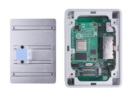 Gehäuse mit passiver Kühlung für Raspberry Pi CM4 Dual Gigabit Ethernet.