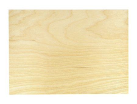 Eine Sperrholzplatte mit den Maßen 297 x 210 x 3 mm. Illustratives Foto. Der Farbton und die Maserung können aufgrund der natürlichen Beschaffenheit des Materials vom Foto abweichen.