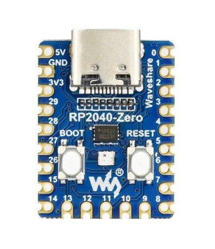 RP2040-Zero - Platine mit RP2040 Mikrocontroller.