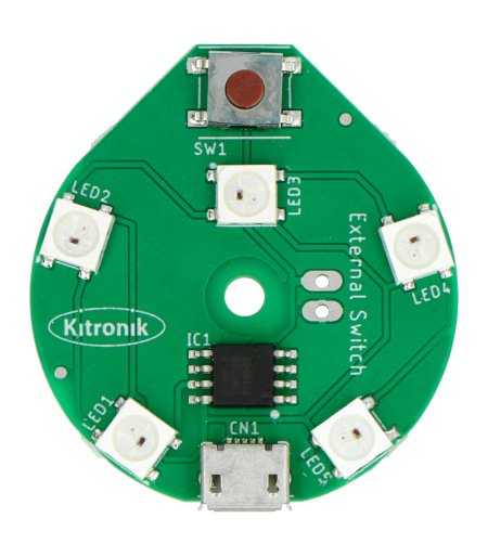 RGB-LED-Streifen 5 x USB 5 V Dioden - rund - Kitronik 35167