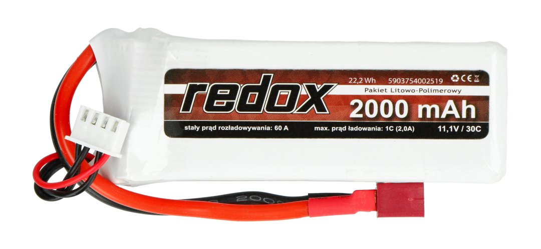 Li-Pol Redox 2000mAh 30C 3S 11,1V Paket