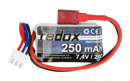 Li-Pol Redox 250mAh 20C 2S 7,4V Paket