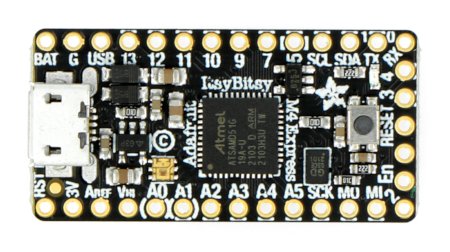 Das Layout der Pins auf dem ItsyBitsy M4 Express Board