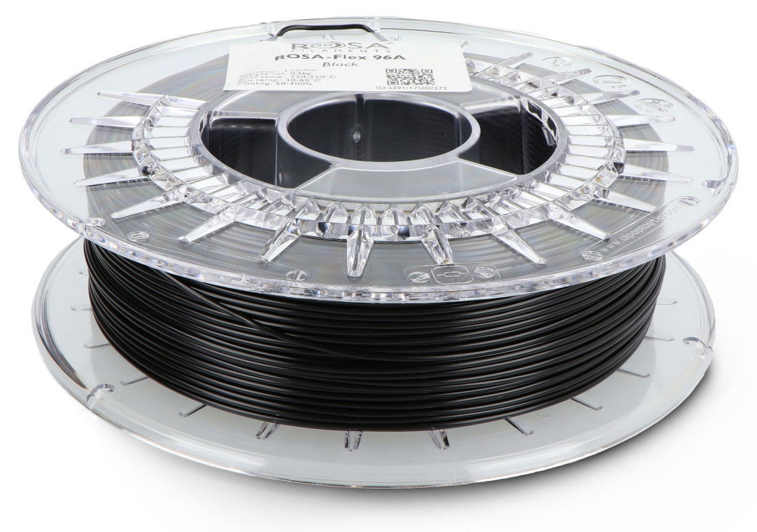 Filament Rosa3D Flex 96A 1,75 mm 0,5 kg - Schwarz