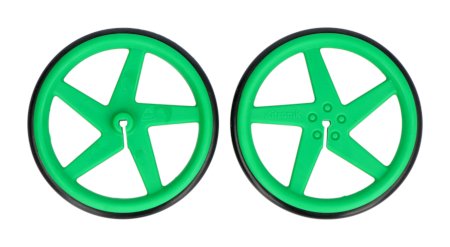 Grüne Räder - 2x grüne Räder - für D-Wellen-Motor - Kitronik 2593-D.