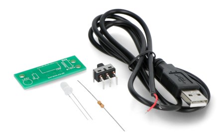 USB-Lampen-Kit mit Farbwechsel – Inhalt des Kits.
