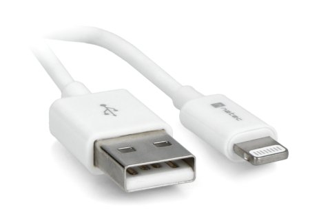 Natec USB A - Lightning Kabel für iPhone / iPad / iPod (MFI) - weiß - 1,5m