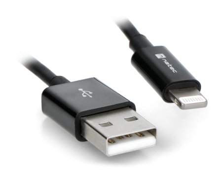 Natec USB A - Lightning Kabel für iPhone / iPad / iPod (MFI) - schwarz - 1,5m