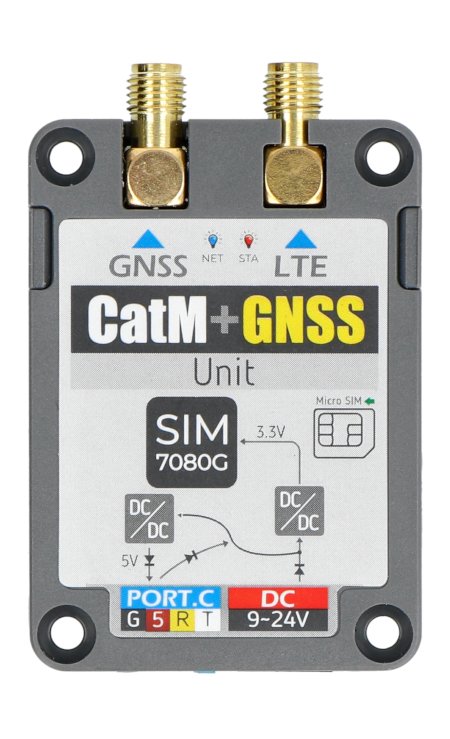 IoT-Modul CAT-M / NB-IoT + GNSS SIM7080G - mit Telekommunikationsantenne - M5Stack U137.