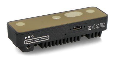 Luxonis Oak-D-Pro hat einen Punktprojektor und LED-Hintergrundbeleuchtung.
