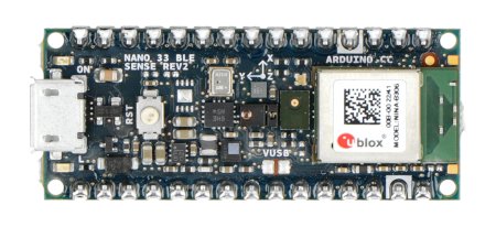 Arduino Nano 33 BLE Sense mit Anschlüssen