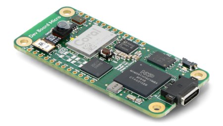 Coral Dev Board Micro - Entwicklungsboard mit NXP i.MX RT117, Edge TPU ML und Himax HM01B0 Kamera.