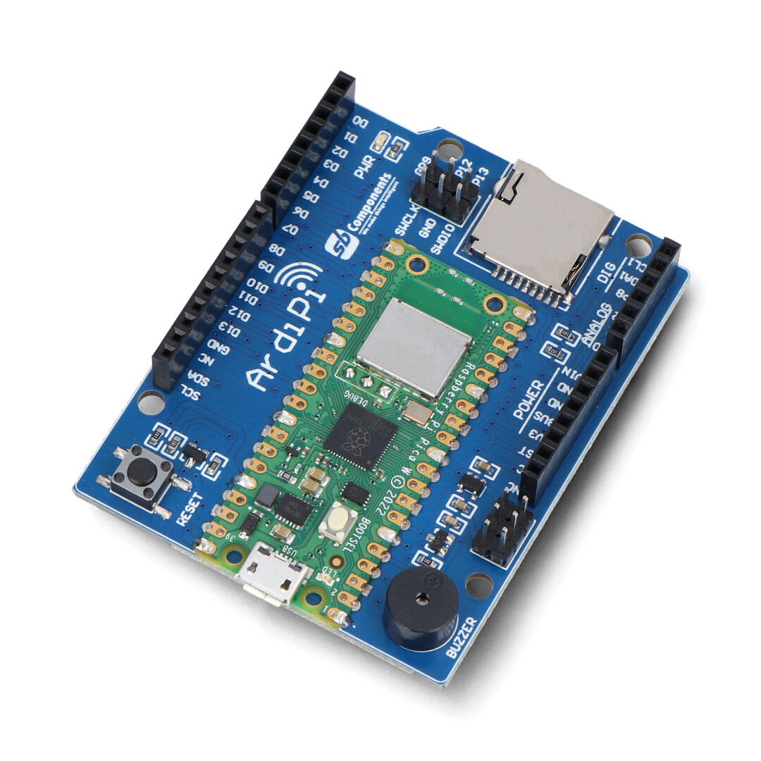 ArdiPi - płytka rozwojowa z Raspberry Pi Pico W zgodna z Arduino Uno - SB Components 26630