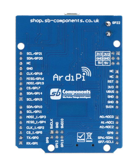 ArdiPi - płytka rozwojowa z Raspberry Pi Pico W zgodna z Arduino Uno - SB Components 26630