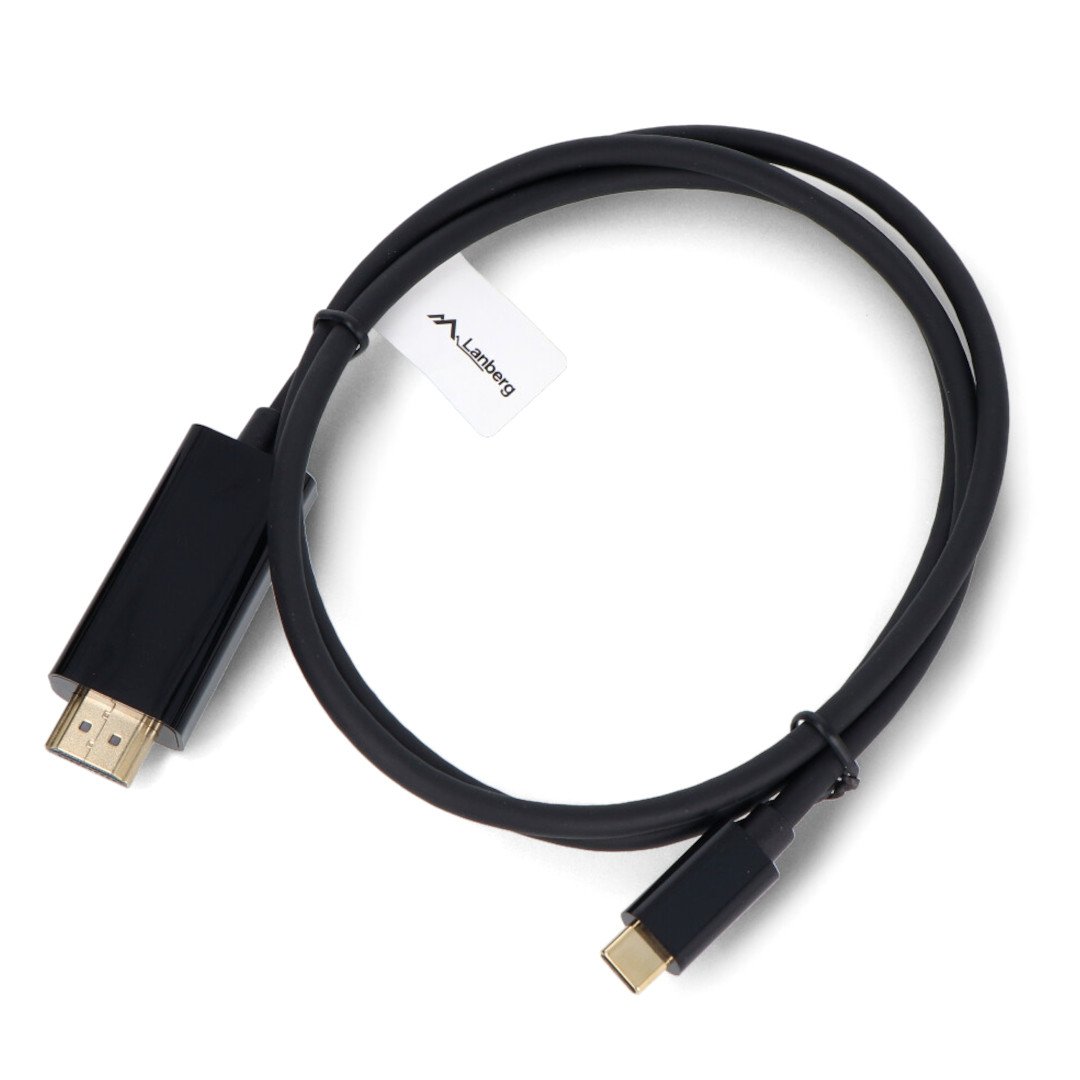 Przewód USB C - HDMI 4K - 1 m - Lanberg CA-CMHD-10CU-0010-BK