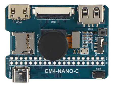 Nano Base Board (C) - ekspander wyprowadzeń z kamerą 8 MPx do Raspberry Pi Compute Module 4 Lite / eMMC - Waveshare 23451